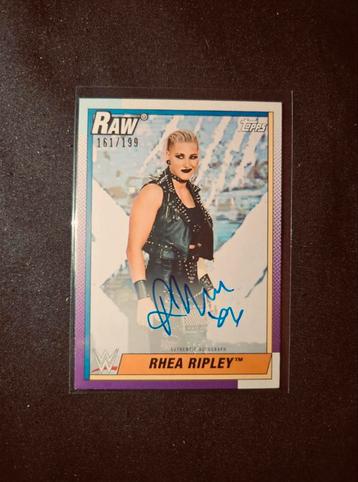 Autograph rhea ripley wwe topps, Enlèvement ou Envoi, Comme neuf