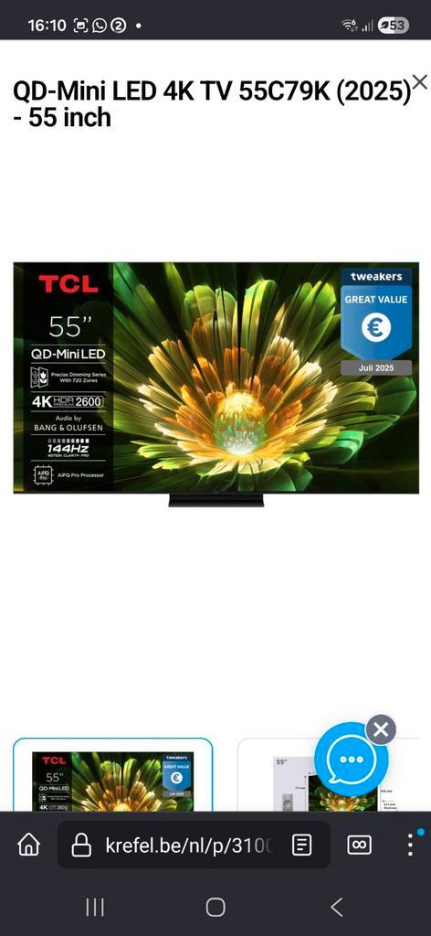 Téléviseur intelligent TCL, TV, Hi-fi & Vidéo, Télévisions, LED, Smart TV, Enlèvement