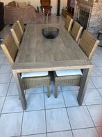 tafel en 6 stoelen, Huis en Inrichting, Ophalen, Gebruikt