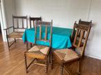 Eetkamertafel (uitklapbaar !!!) + 4 stoelen + 1 armstoel, Ophalen, Gebruikt, 4 tot 6 stoelen