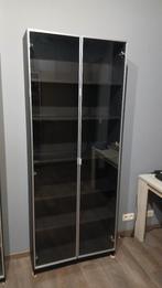 Billy boekenrek met glazen vitrine deuren, Ophalen, Met deur(en), 50 tot 100 cm, Zo goed als nieuw
