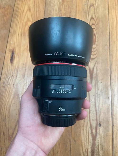 Canon EF 85mm f/1.2 L II usm Lens cameralens, Audio, Tv en Foto, Foto | Lenzen en Objectieven, Zo goed als nieuw, Ophalen