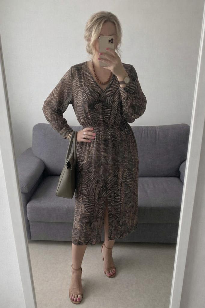 Jurk K-Design xxl, K-design, Bruin, Verzenden, Maat 46/48 (XL) of groter