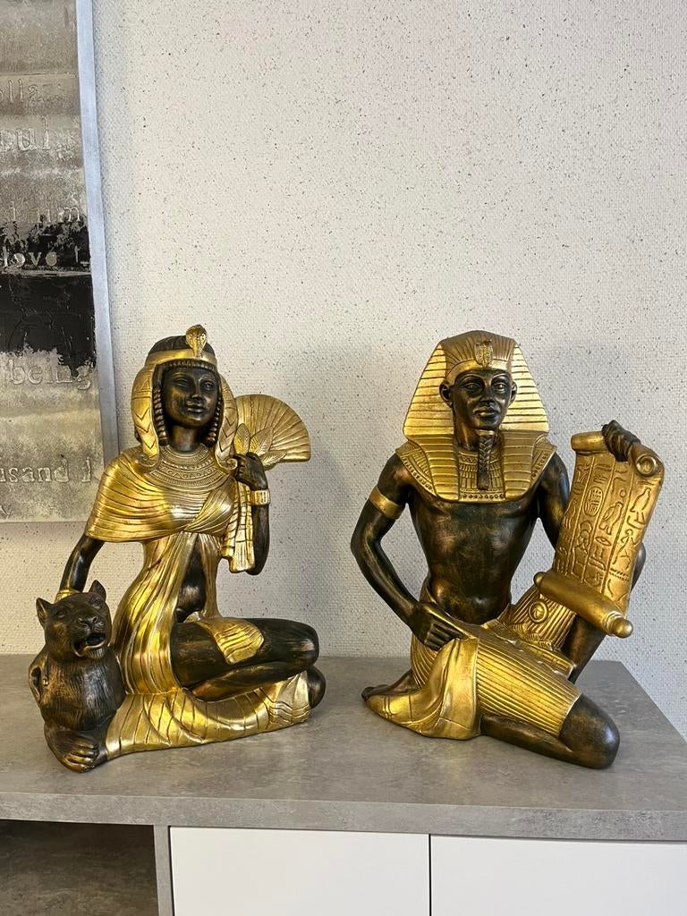 Set van 2 beeldjes in oude Egyptische stijl, Huis en Inrichting, Ophalen, Zo goed als nieuw