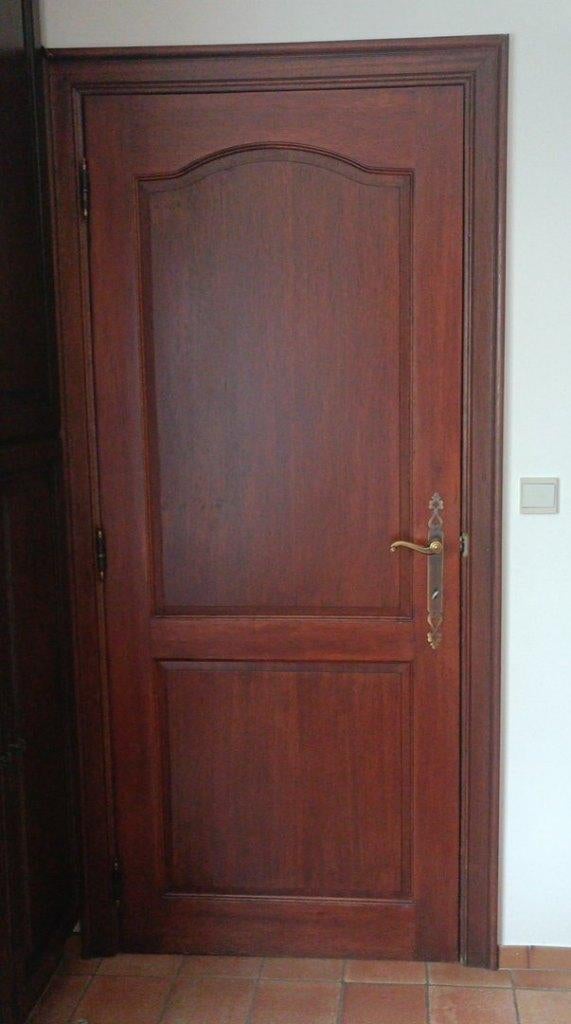 Portes intérieures en méranti massif - 9 pièces, Porte intérieure, Enlèvement, Bois, 200 à 215 cm