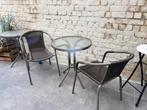 Chaises de patio et tables de bistrot rondes, Articles professionnels, Enlèvement, Utilisé, Mobilier