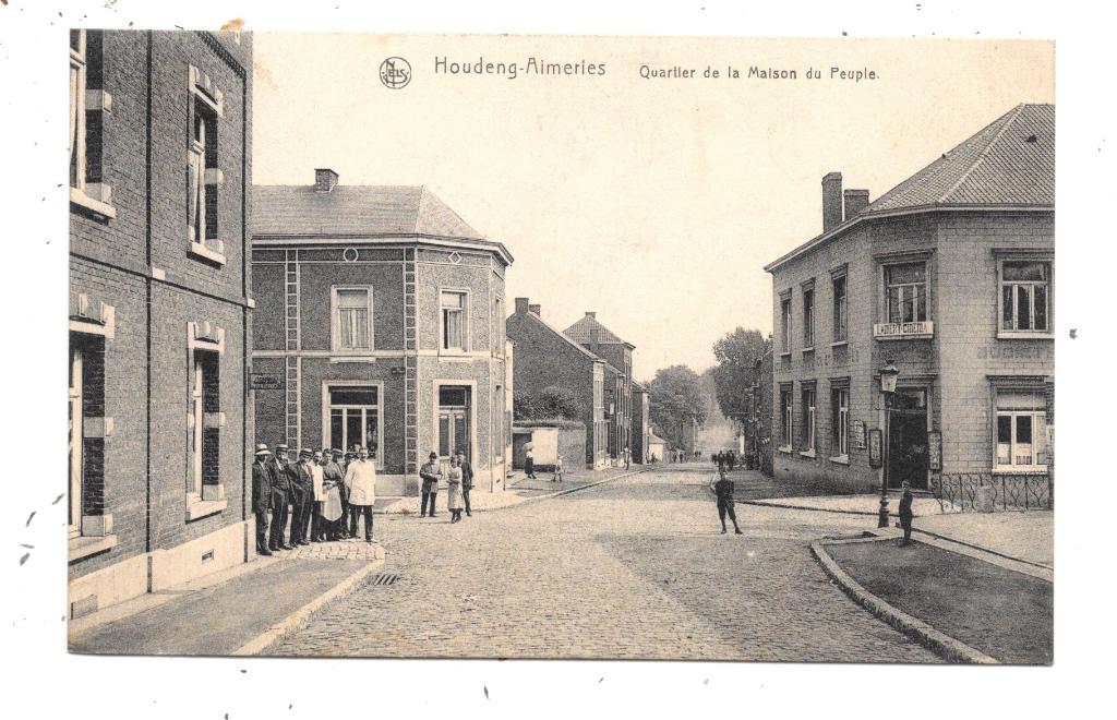 Houdeng-Aimeries NA26: Quartier de la Maison du Peuple, Collections, Cartes postales | Belgique, Envoi, 1920 à 1940, Affranchie