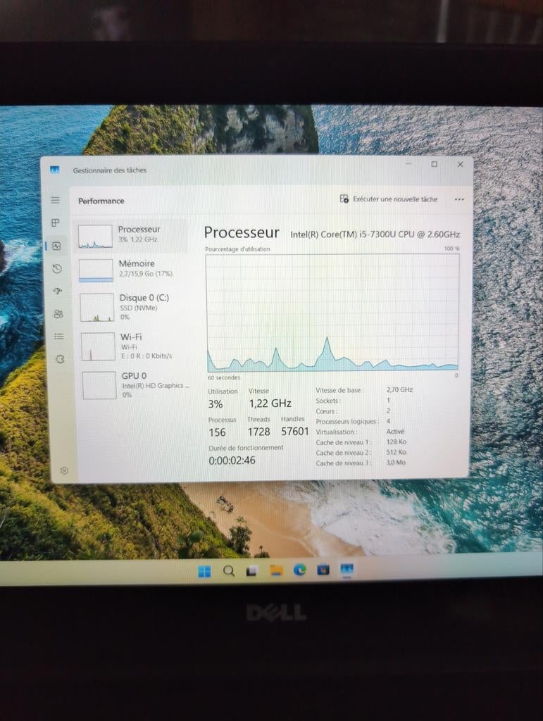 DELL Latitude 7280, Qwerty, 13 pouces, Enlèvement, Dell