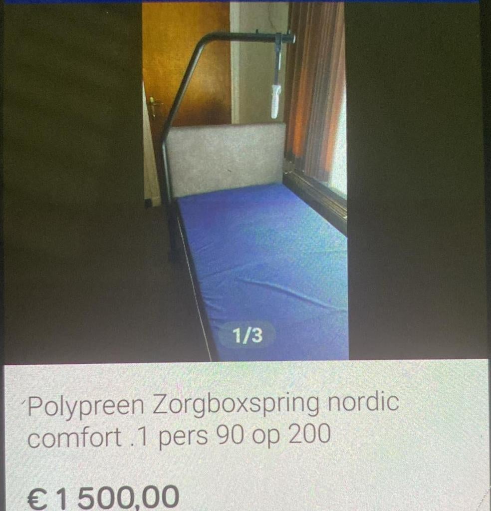 Zorgbed polypreen nordic comfort 1pers alle standen, Diversen, Verpleegmiddelen, Ophalen, Zo goed als nieuw
