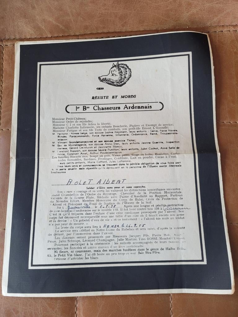 1er Bataillon Chasseurs Ardennais, Collections, Enlèvement ou Envoi