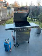 BARBECOOK gasBBQ met zijvuurtje en warmhouder - Nieuw: €399, Enlèvement, Utilisé