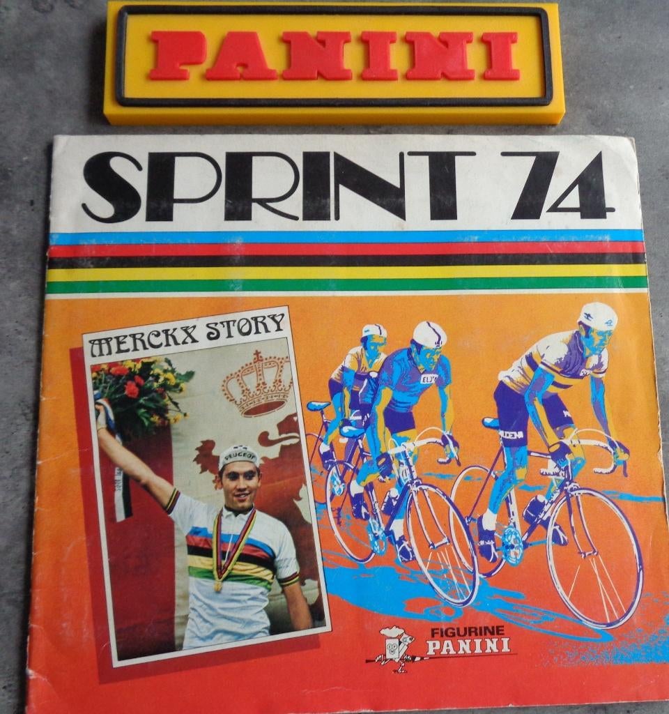 PANINI SPRINT 74 STICKER ALBUM WIELRENNERS 1974 MERCKX, Ophalen of Verzenden, Sticker
