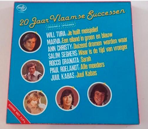3x Vinyl LP Box 20 jaar Vlaamse Successen Pop Schlager, CD & DVD, Vinyles | Néerlandophone, Chanson réaliste ou Smartlap, 12 pouces