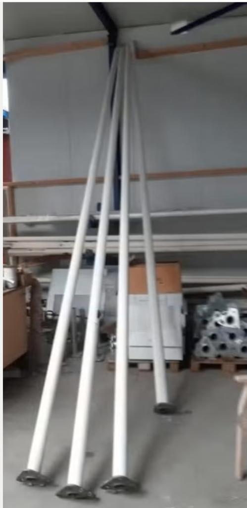 2 stuks aluminium vlaggenmast, Diversen, Vlaggen en Wimpels, Ophalen, Gebruikt