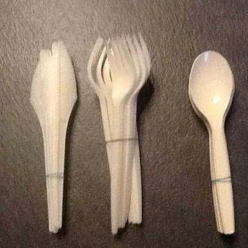 Plastic bekers, plastic borden, plastic bestek, Maison & Meubles, Cuisine | Couverts, Neuf, Ensemble de couverts, Synthétique