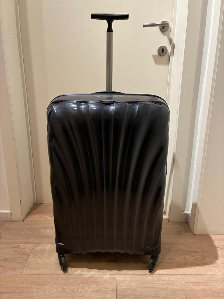 Sansomite koffer donkerblauw cosmolite spinner 75/28, Hard kunststof, Nieuw, 70 cm of meer, Minder dan 35 cm