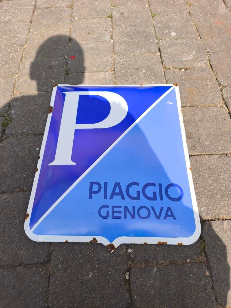 Vespa Piaggio emaille plaat