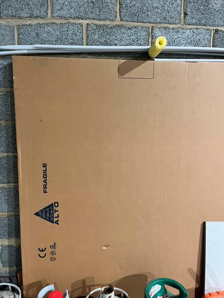 Nieuwe douchewand 180x200 cm – zwart profiel – ongeopend, Doe-het-zelf en Bouw, Sanitair, Nieuw, Glas, Ophalen