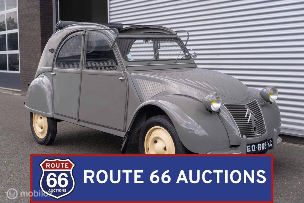Citroën 2CV | 1953 | Route 66 Auctions, Autos, Oldtimers & Ancêtres, Entreprise, Achat, Citroën, Essence, Autre carrosserie, Boîte manuelle