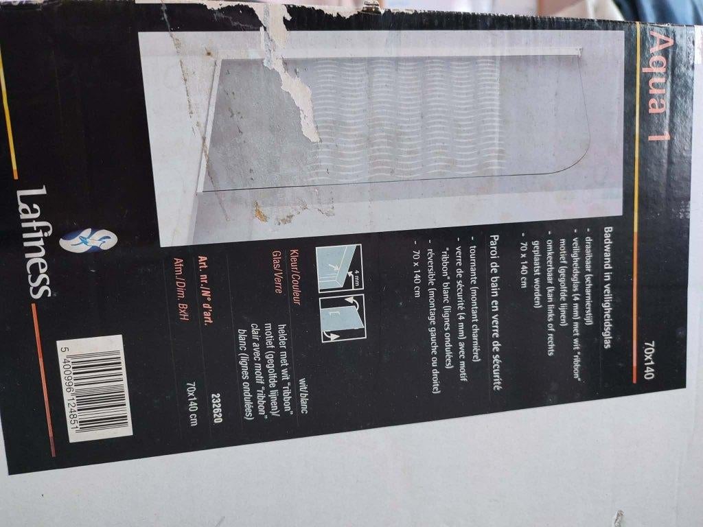 Paroi de bain en verre, Neuf, Enlèvement, 50 à 100 cm, 100 à 150 cm