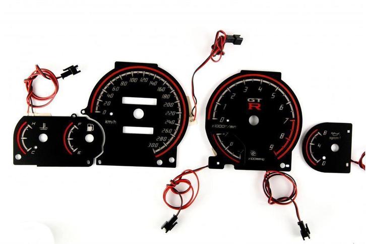 Nissan Skyline GT-R R33 – Indiglo Tellerplaten, Auto diversen, Tuning en Styling, Ophalen of Verzenden