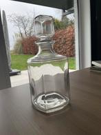 Carafe carrée vintage en cristal avec côtés facettés, Enlèvement ou Envoi