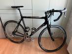 Koersfiets carbon maat 57 + extra wielen, Enlèvement, Comme neuf, Carbone