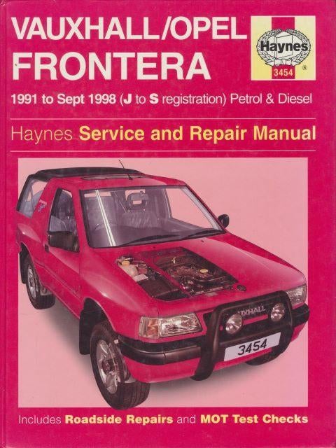 (a52) Vauxhall / Opel Frontera 1991-sep 1998, Boeken, Auto's | Boeken, Gelezen, Opel, Verzenden