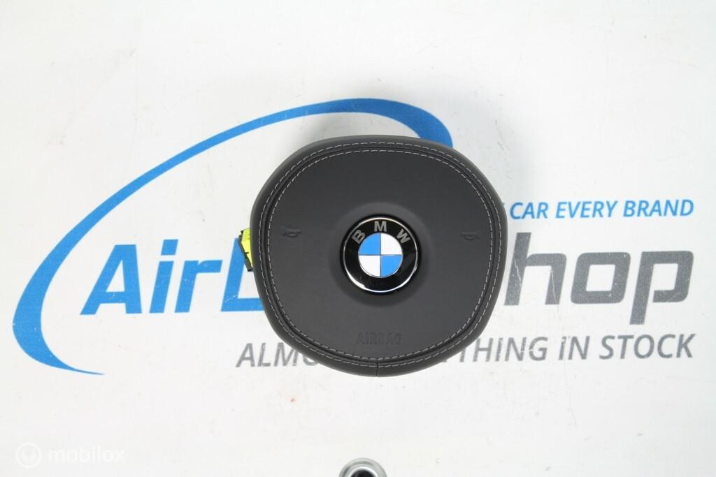 Aibag volant blanc couture BMW 5 serie G30 (2017-....), Autos : Pièces & Accessoires, Enlèvement ou Envoi, Utilisé