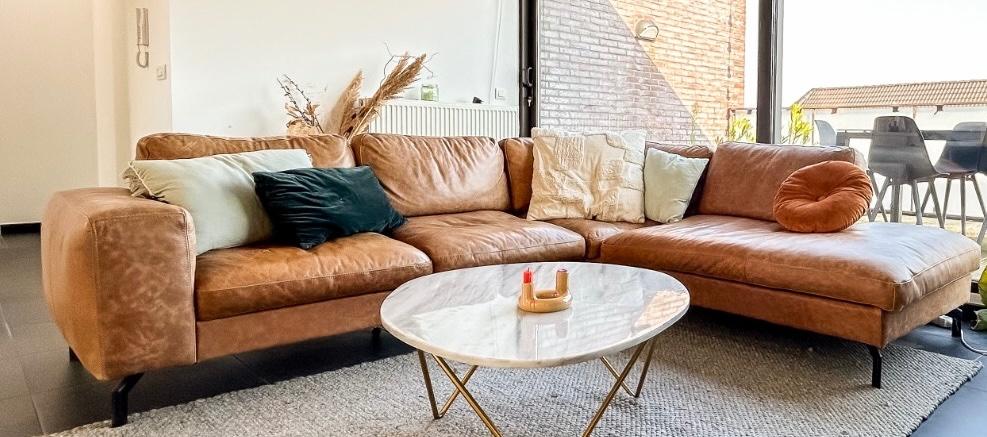 Chaise en cuir - cognac, Maison & Meubles, Enlèvement, Utilisé, Cuir