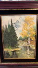 Peinture de paysage Descheemaeker encadrée, Enlèvement ou Envoi