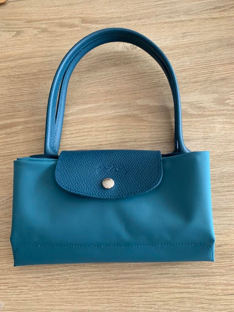 Le Pliage Green M Longchamp turkoois handtas, Ophalen, Nieuw, Handtas
