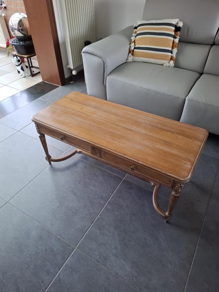 table de salon en bois massif, Ophalen, Gebruikt, 100 tot 150 cm, Eikenhout