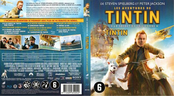 les aventures de tintin et le secret de la ..(blu-ray) neuf, CD & DVD, Blu-ray, Comme neuf, Aventure, Enlèvement ou Envoi