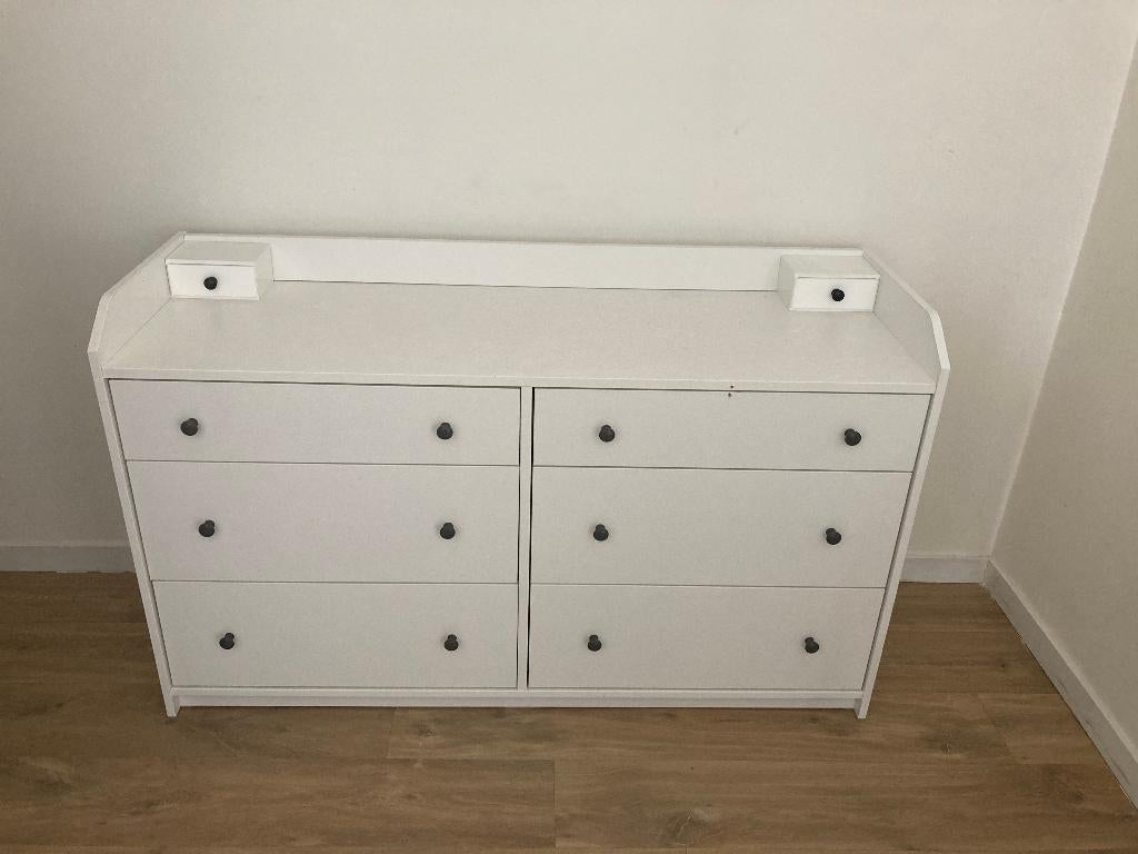 Witte ladekasten, Huis en Inrichting, Kasten | Ladekasten, Zo goed als nieuw, Minder dan 100 cm, 150 tot 200 cm, 25 tot 50 cm