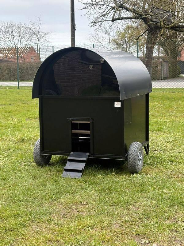 Kippenhok Calimero , aluminium mobiel medium zwart, Animaux & Accessoires, Volatiles | Accessoires, Neuf, Poulailler, Enlèvement
