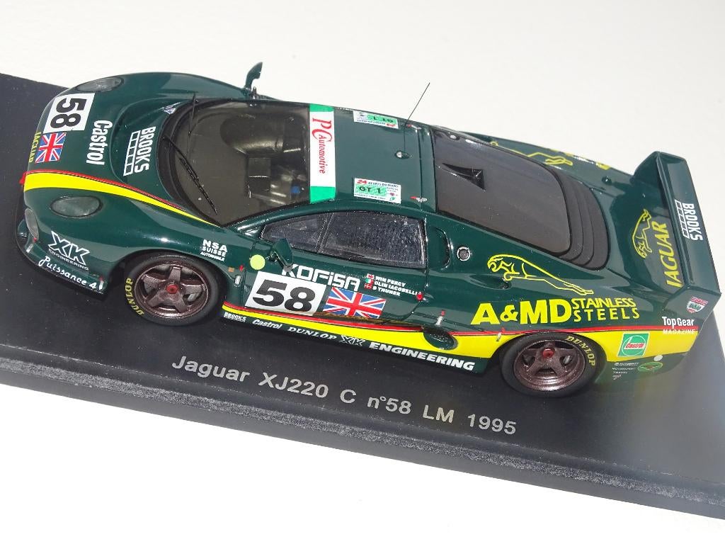 Rare Jaguar XJ220C Le Mans 1985 Spark 1/43, Ophalen of Verzenden, Zo goed als nieuw, Auto, Overige merken