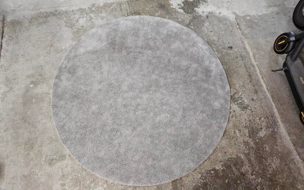 tapis gris rond de 195cm., Maison & Meubles, Ameublement | Tapis & Moquettes, Enlèvement, Gris, Rond