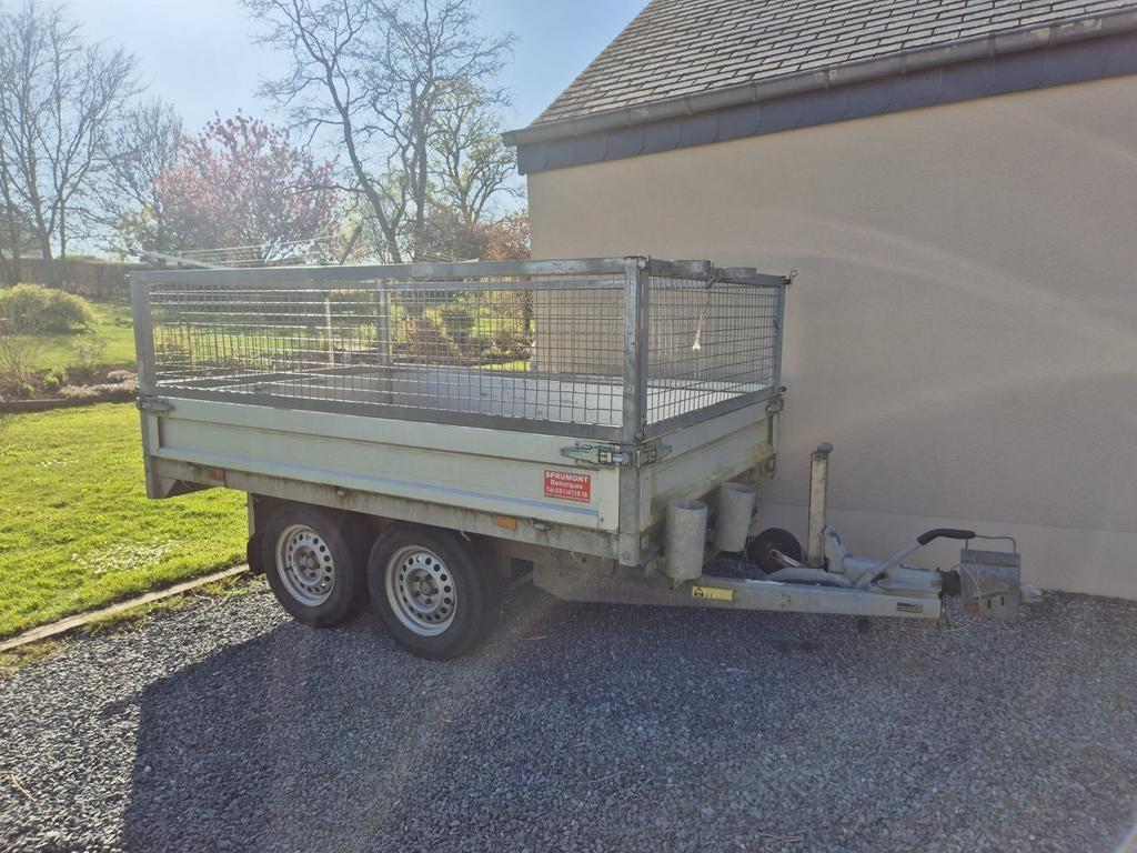 Remorque Saris benne électrique 2T7, Autos : Divers, Remorques