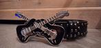 Prachtige riem gitaar rock punk, 3 tot 5 cm, Verzenden, Zwart, 90 tot 100 cm