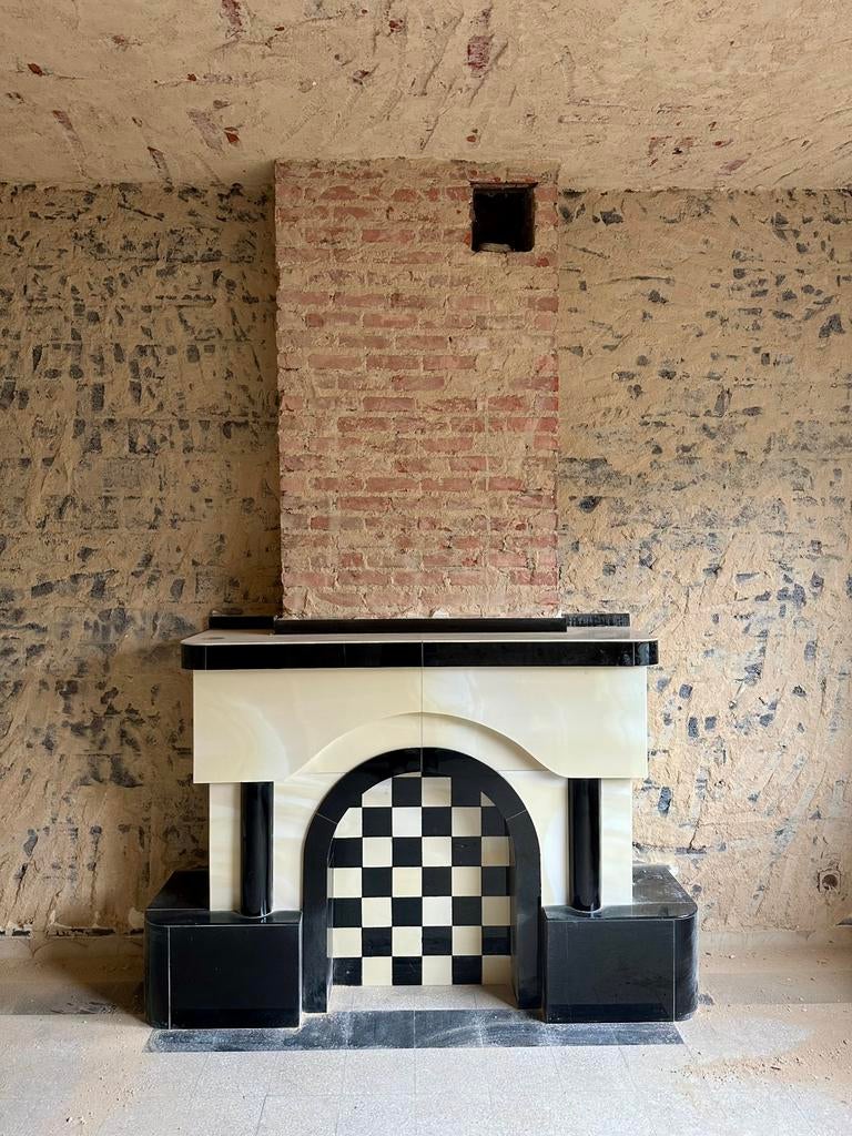 Cheminée en marbre, Maison & Meubles, Cheminées, Utilisé, Enlèvement