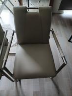 6 Sledestoelen/Eetkamerstoelen, Maison & Meubles, Chaises, Métal, Enlèvement, Blanc, Cinq, Six Chaises ou plus