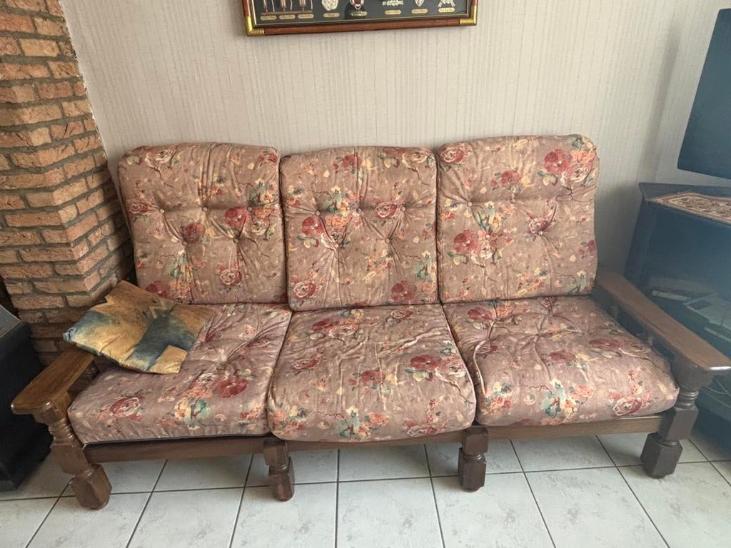 Zetel + 2 stuks 1-zit, Maison & Meubles, Enlèvement, Utilisé