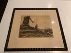 Ets met windmolens van Albert Geudens, Antiek en Kunst, Ophalen of Verzenden