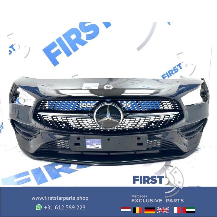 W118 CLA AMG BUMPER ZWART WIT GRIJS VOORBUMPER + DIAMOND GRI, Auto-onderdelen, Carrosserie, Bumper, Mercedes-Benz, Voor, Gebruikt