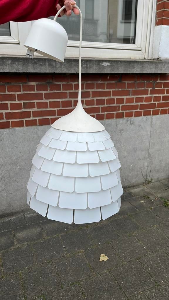 Lampe suspension design blanche – style scandinave, Maison & Meubles, Enlèvement, Comme neuf