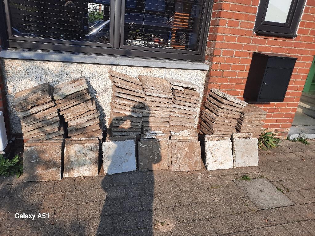 Beton tegels, Ophalen, Gebruikt, 5 tot 10 m², Beton