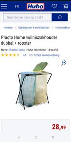 Dubbele vuilniszakhouder, Huis en Inrichting, Woonaccessoires | Prullenbakken, 40 liter of meer, Ophalen, Zo goed als nieuw, Metaal