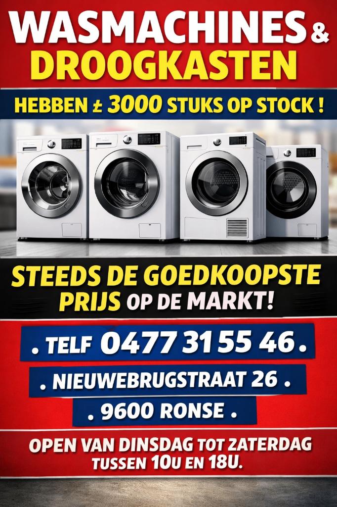 nouveau sèche-linge jusqu'à -40 %, Enlèvement