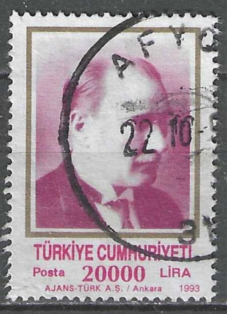 Turkije 1993 - Yvert 2749 - Ataturk - 20000 l. (ST), Verzenden, Gestempeld